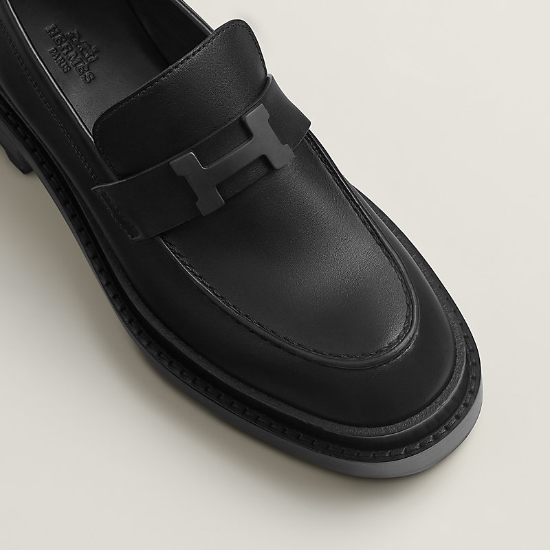 ＊履き心地抜群＊【HERMES】エルメス ケネディローファー 黒 エルメス ケネディ モカシン ローファー カーフ ブラック